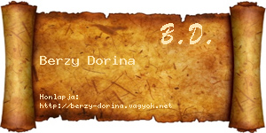Berzy Dorina névjegykártya